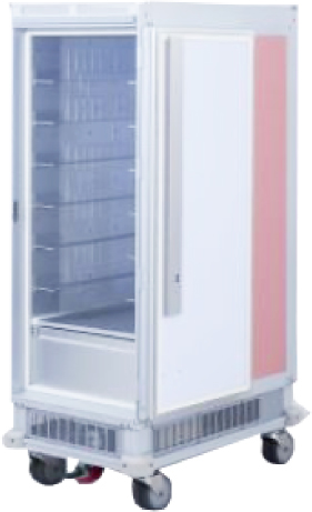 保冷カート(ラックタイプ)最大120食収納(専用食器使用時)